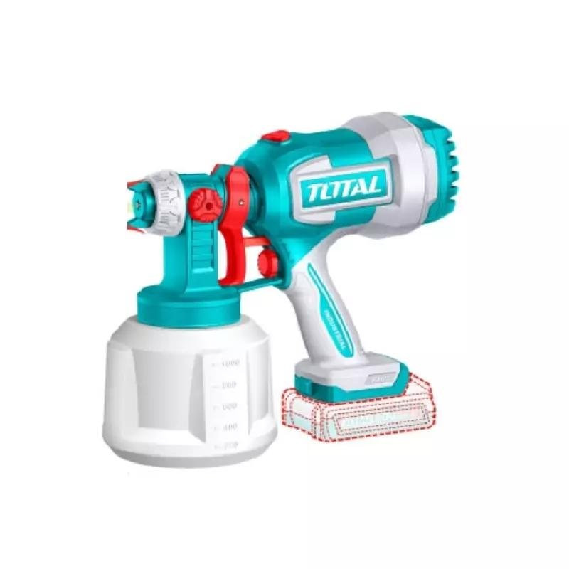 Total Cordless Spray Gun 20V 1000ml with Battery, Charger & Accessories TSGLI20042