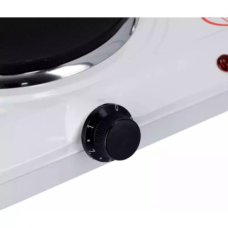 Krypton Double Solid Hot Plate Overheat Protection, 2000W, White KNHP5306
