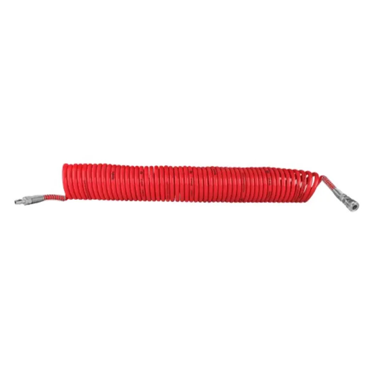 Ronix RH-6116 High Pressure Coil Air Hose 15M – PU Material, Steel Coupling, 30 Bar Max Pressure