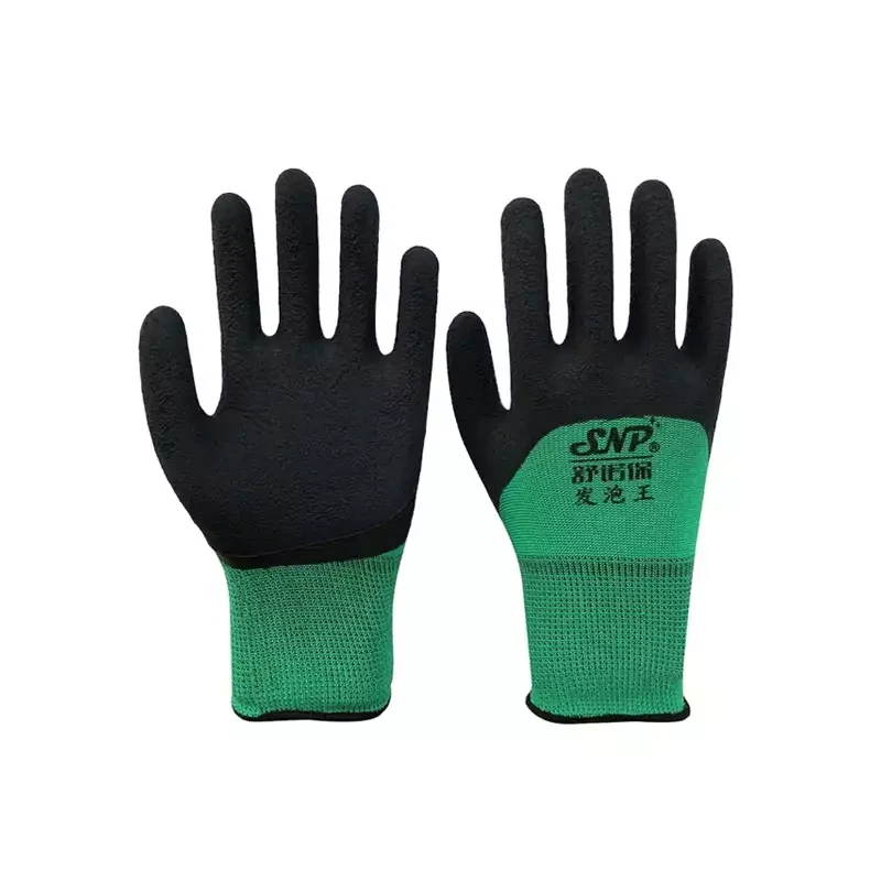 Rubber Wear-Resistant Oil-Proof Gloves - Labor Protection Work Gloves with Anti-Slip and Breathable Design for Workers