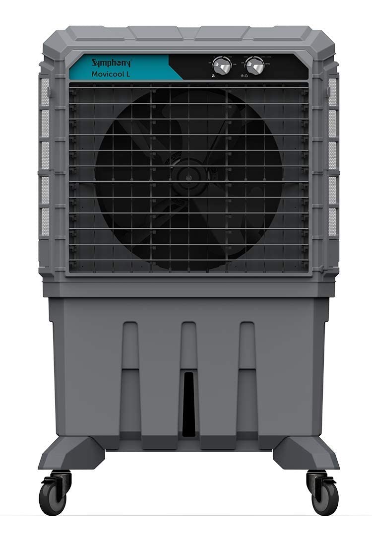 Symphony MOVICOOL  125L Commercial Air Cooler For Home with Honeycomb Pads, Powerful Fan, and Cool Flow Dispenser (125L, Grey)