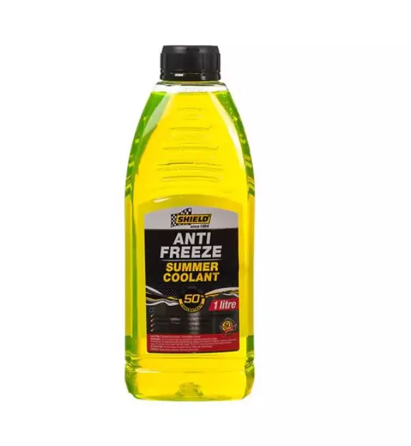 Shield-Auto Anti-Freeze & Summer Coolant Shield, Anti Rust, Boil Over Protection, Prevents Overheating, 50% Yellow 1L SH197