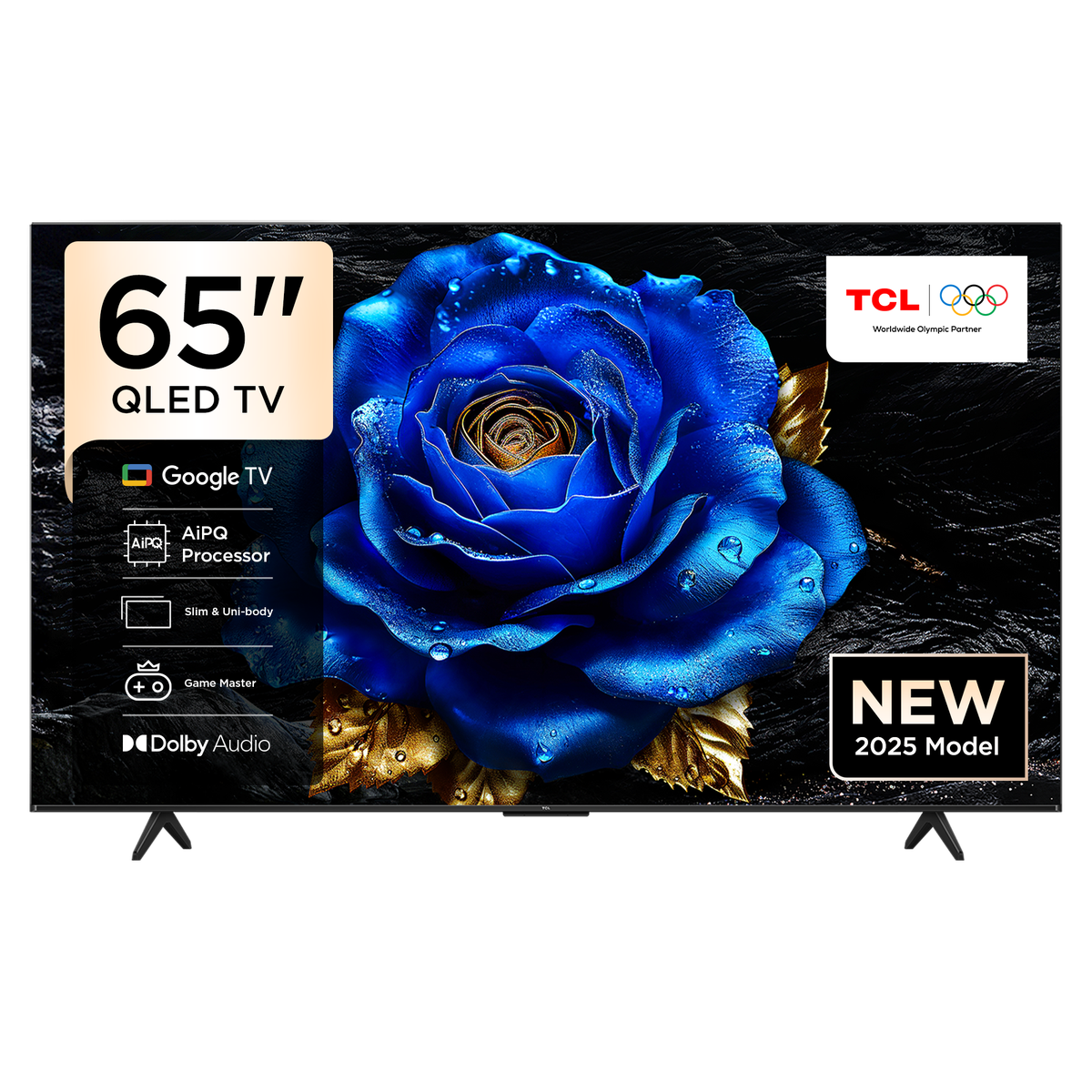 TCL 65” Inch QLED 4K HDR TV, Smart TV with Dolby Vision & Atmos, HDR10+, Netflix, Youtube 2025 New Model 65T6C
