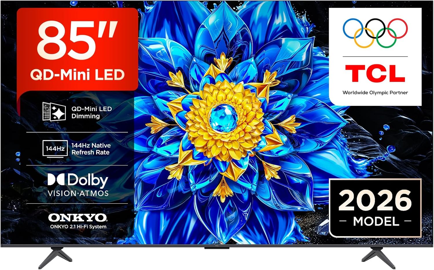 TCL 85 Inch Smart 4K QLED TV, P8L Premium QLED TV With Netflix, Youtube, Google TV, 2026 Model 85P6L