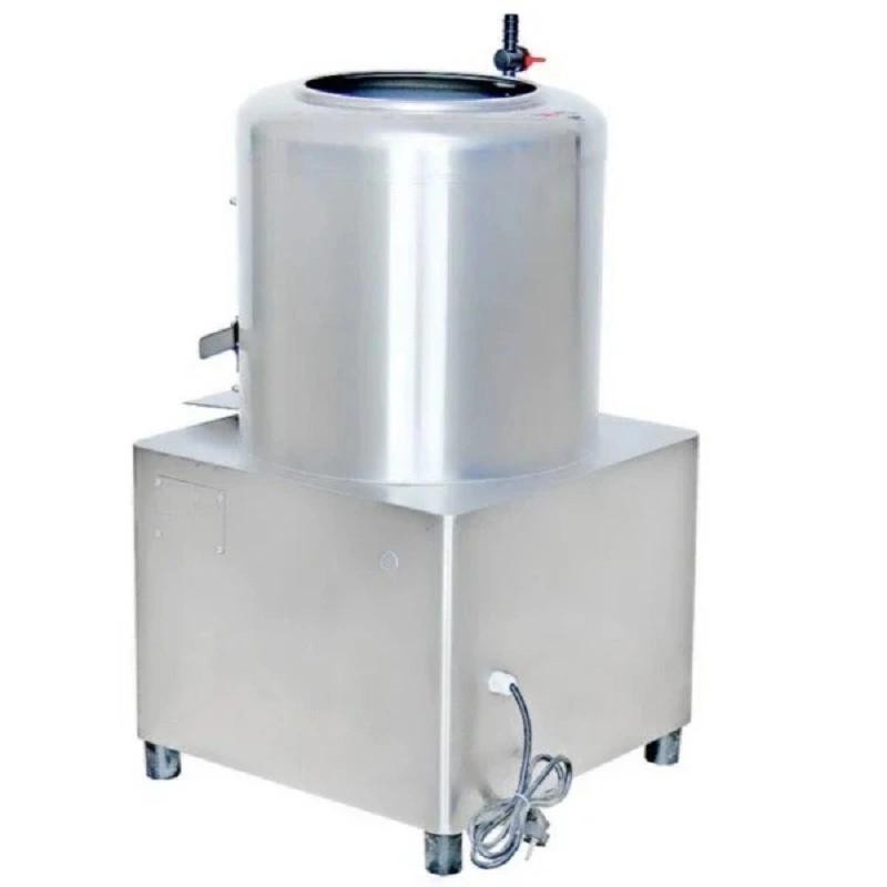 Commercial Electric Industrial Potato Peeling Machine, 600kg/hr High-Volume Electric Peeler, Professional 30L Stainless Steel Vegetable Scrubber WG-30