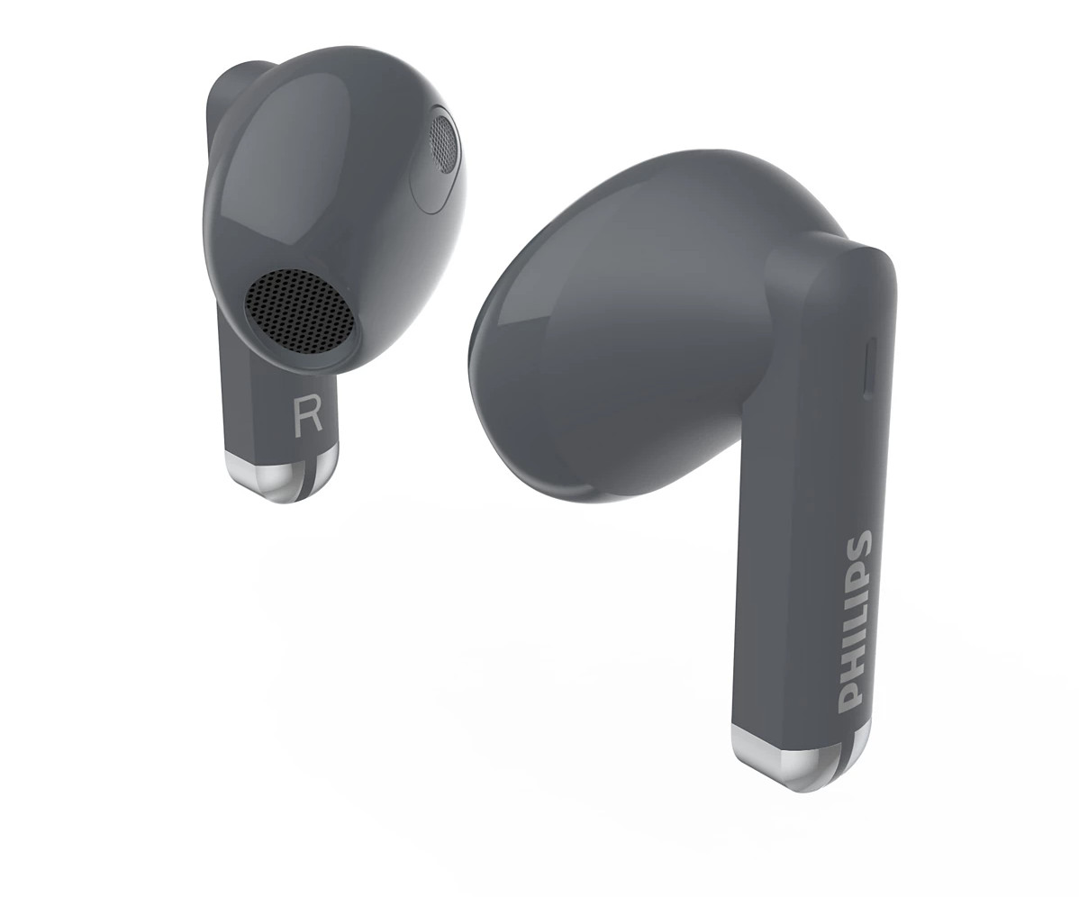 Philips True Wireless Earbuds with AI Noise-Reducing Microphone, 21-Hour Battery Life, Bluetooth 5.3, IPX4 Water Resistance and Deep Bass Sound TAT1158BK/97