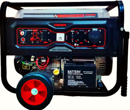 Crown 8.0kW Gasoline Generator With Wheels, Hand & Electric Start  CT34123WE