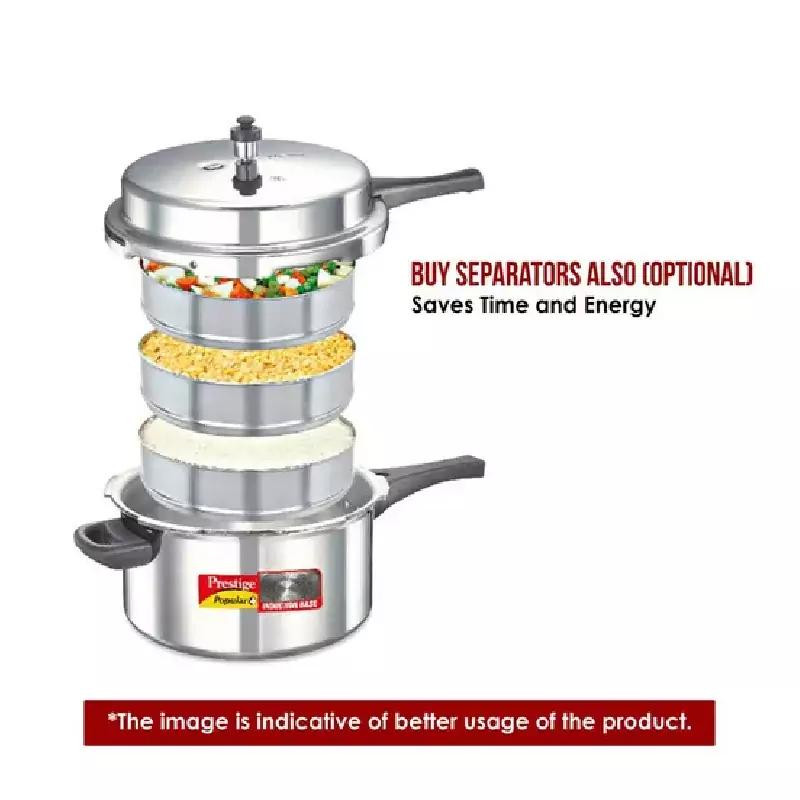 Prestige Popular Plus Virgin Aluminium Gas & Induction Compatible Pressure Cooker 7.5L 10207
