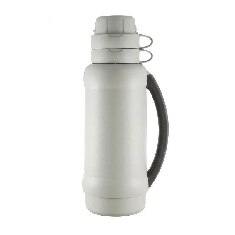 Thermos Flask Traditional Cool 1800ml Gray Heavy Premier Glass Vacuum Insulated Flask 34-180CG