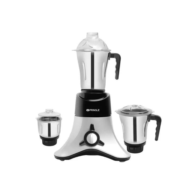 Orange Mixer Grinder 750 Watt with 3 Stainless Steel, ABS body, Leak-proof 4 Jars 500ml, Pluto