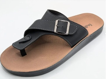 Walkaroo Men's Casual Comfort Sandals Anti-Slip Outsole (WTG5334) - Black / Size 41