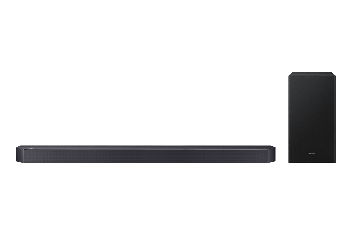 Samsung Q-series Soundbar, Q600F, 3.1.2 ch, Subwoofer, True 3.1.2ch Sound, Dolby Atmos/DTS Virtual:X, Q-Symphony, Adaptive Sound, HW-Q600F/ZN