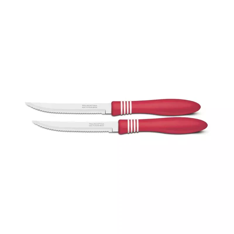 Tramontina Steak Knives Cor & Cor 2pcs Set Red 23450/275