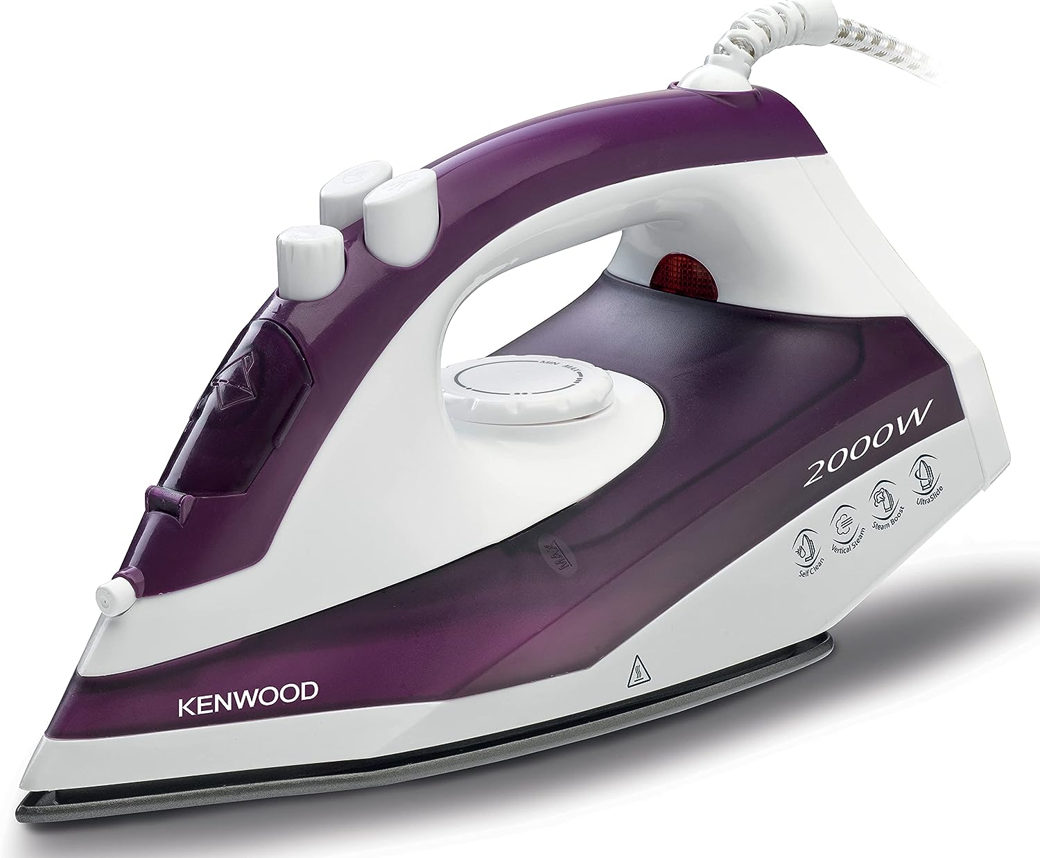 Kenwood Steam Iron 2000Watts, 250Ml Capacity, Non Stick Sole Plate, Power 18/120G, STP40.000WP