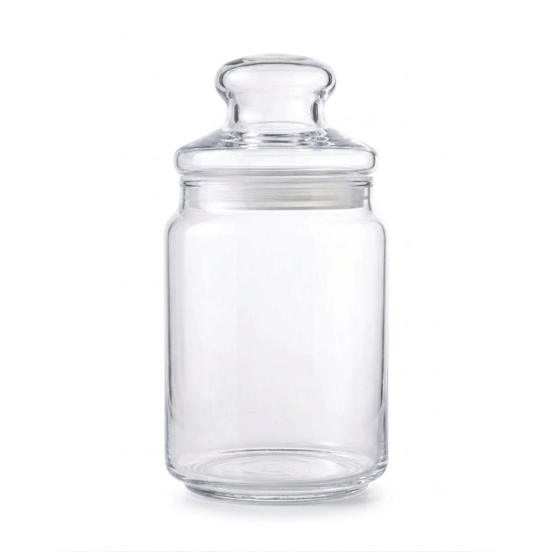 Ocean Pop Storage Jar Clear Glass with Glass Lid 650ml Food Storage Container Brown Box 5B02523G0009